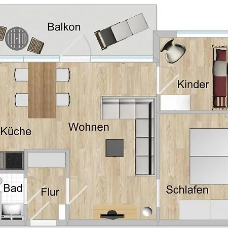 公寓 Altenauer Traumsicht Mit Balkon *